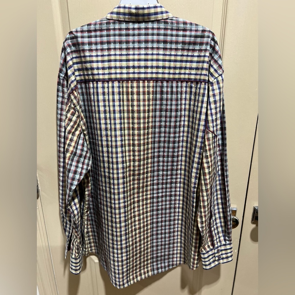 NWOT Robert Graham Plaid & Polka Dot Button Down Shirt Sz 3X - Picture 8 of 9